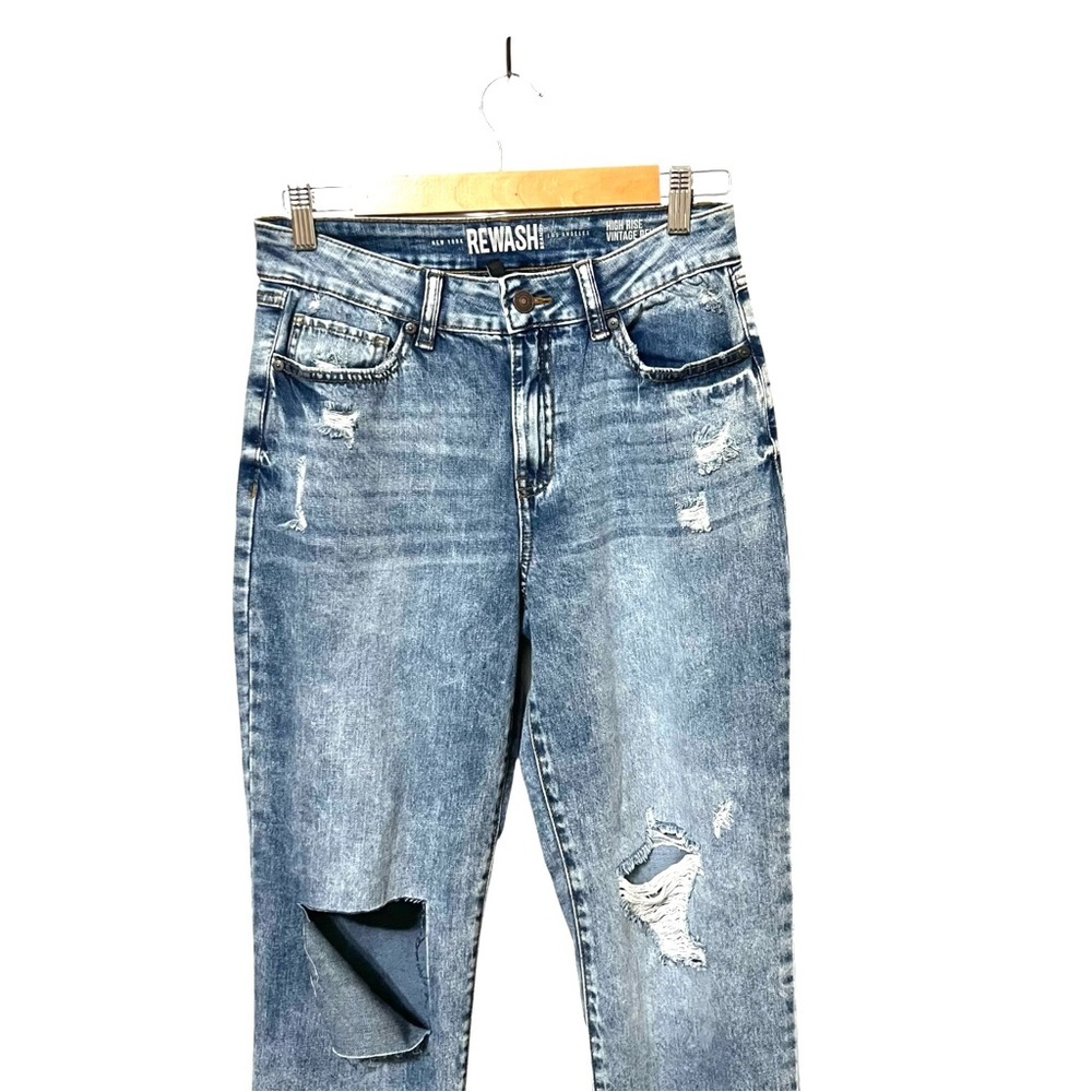 High Rise Distressed Jeans - Picture 4 of 14